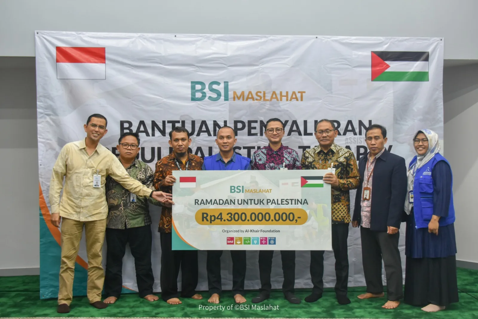 BSI Maslahat kembali menyalurkan bantuan kemanusiaan tahap 4 senilai Rp4,3 miliar untuk rakyat Palestina. Ist.
