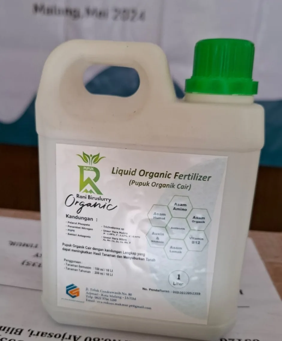 Produk pupuk organic cair PT. Eva Sukses Makmur. Ist