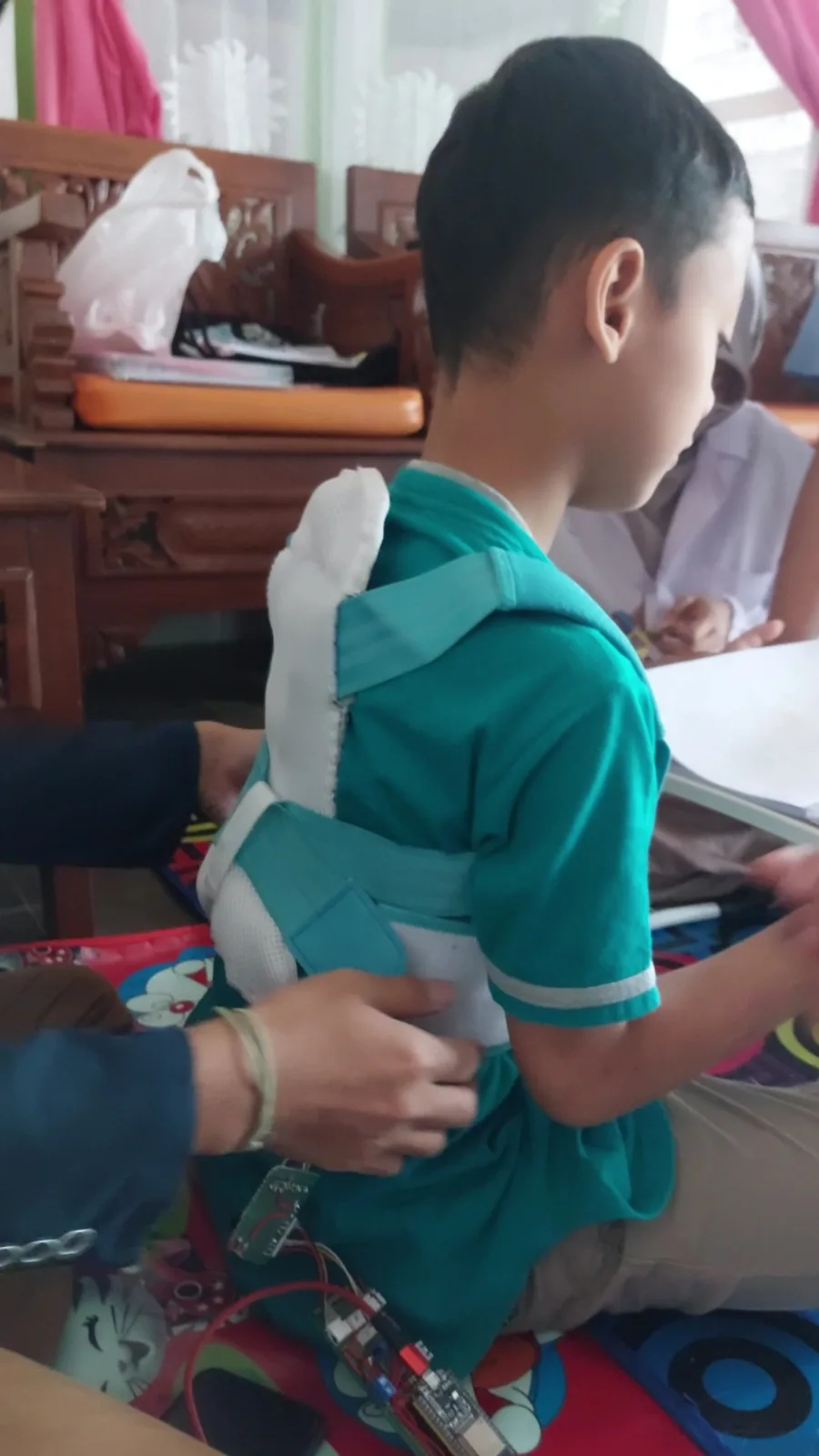 Uji coba prototype PostureCare. Istimewa