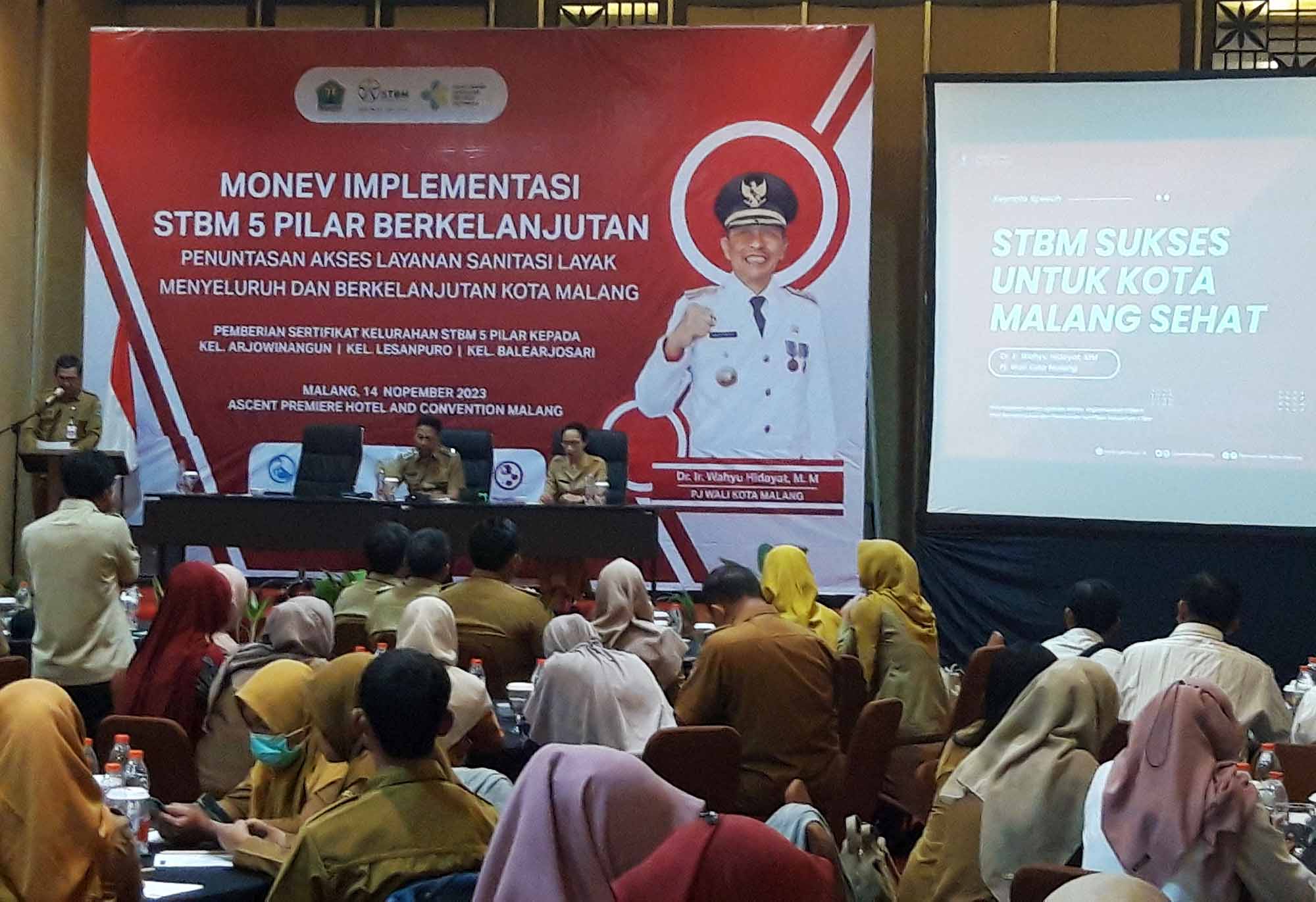 Dinkes Kota Malang Monev implementasi STBM 5 Pilar penuntasan akses layanan sanitasi layak pada November 2023. Foto: Tugusatu/Bagus Suryo