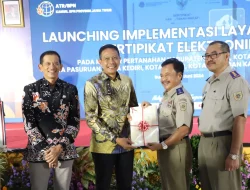Hadiri Launching Sertifikat Elektronik, Pj. Walikota Wahyu: Makin Mudah Urus Sertifikat Tanah