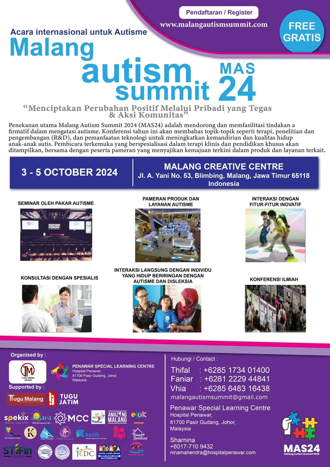 Flyer Malang Autism Summit (MSA) 2024. Istimewa