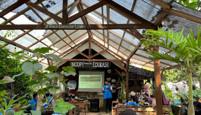 Konservasi Penyu Segoro Lestari di Blitar, Jawa Timur.