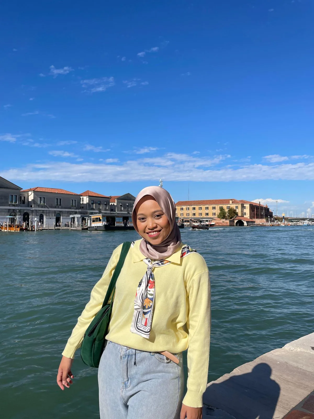 Bening Qolbu Adinda, mahasiswa UMM, di Italia. Istimewa