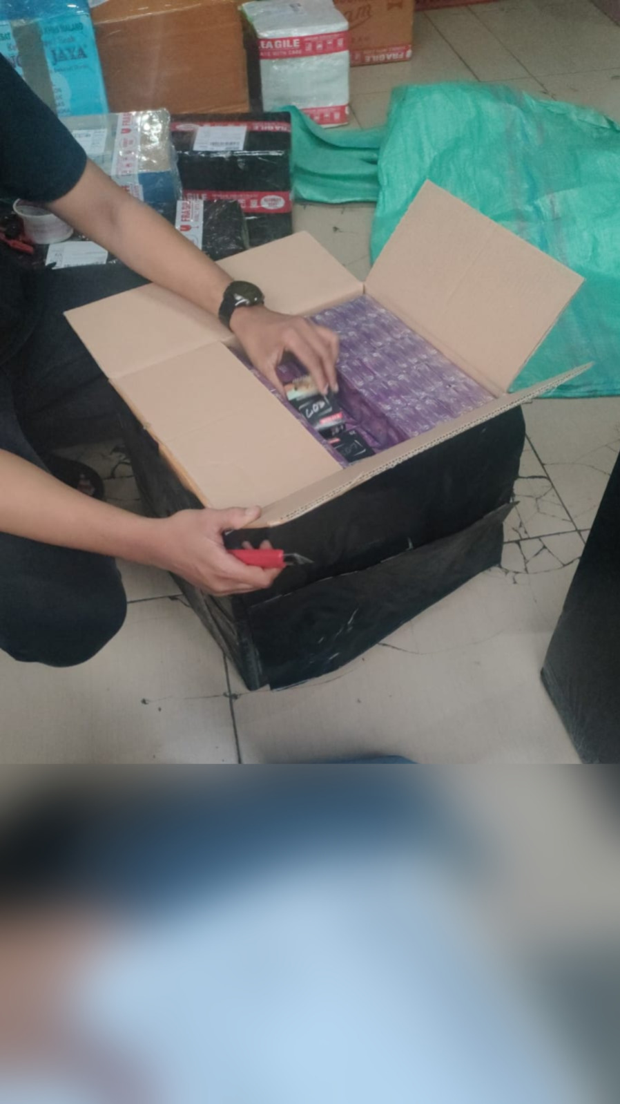 Barang bukti rokok ilegal yang berhasil diamankan petugas Bea Cukai malang/ Istimewa