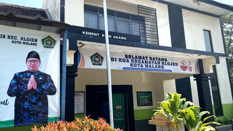 Kantor Urusan Agama (KAU) Kecamatan Klojen, Kota Malang, Jawa Timur. Foto: Tugusatu/Andhena Wisnu Wardana