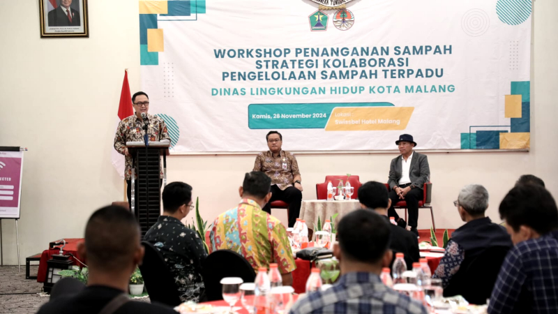 Workshop Penanganan Sampah bertajuk Strategi Kolaborasi Pengelolaan Sampah Terpadu yang digelar oleh Dinas Lingkungan Hidup Kota Malang, Kamis (28/11). Foto: Bagian Prokompim Kota Malang