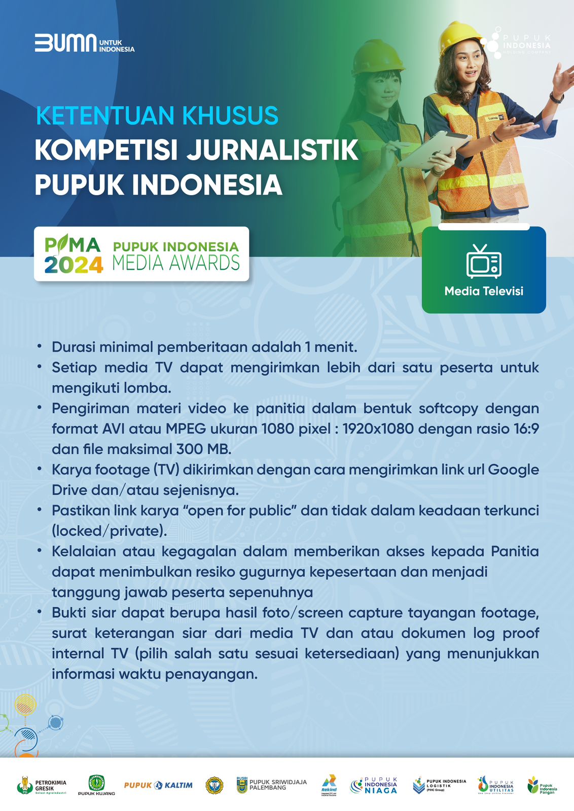 Kompetisi jurnalistik Pupuk Indonesia Media Award (PIMA) 2024. Istimewa