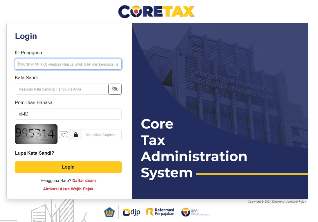 Sistem Inti Administrasi Perpajakan (Coretax). Istimewa