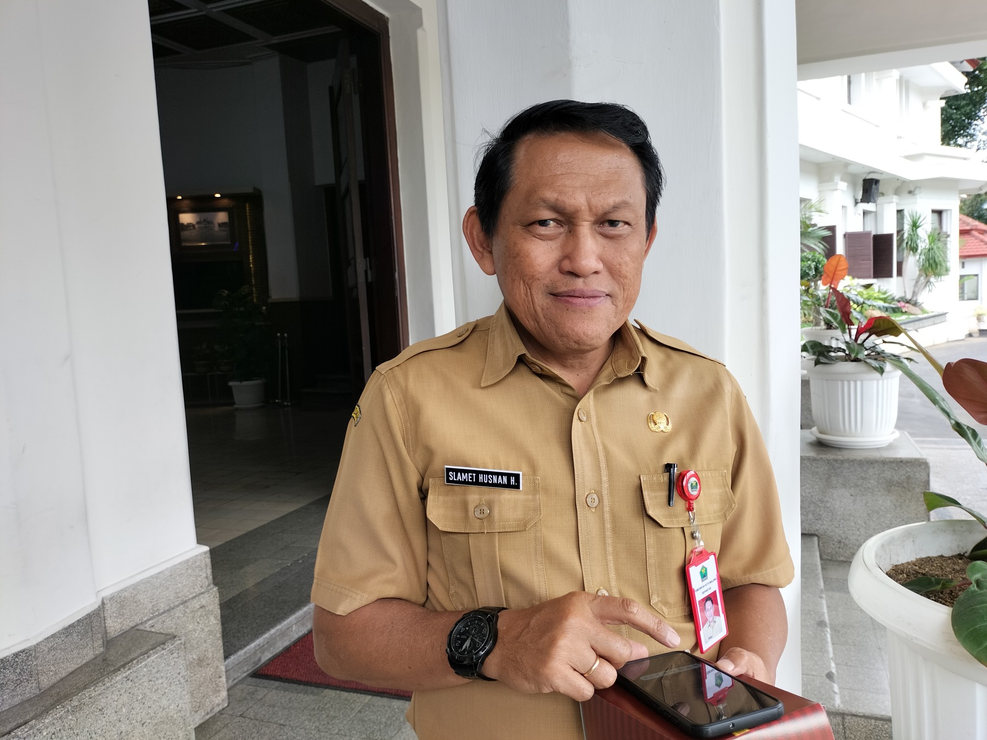 Kepala Dinas Ketahanan Pangan dan Pertanian (Dispangtan) Kota Malang Slamet Husnan Hariyadi. Foto: Tugusatu/Bagus Suryo