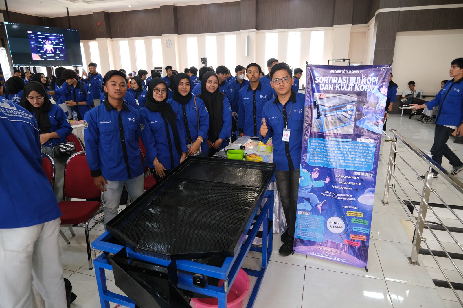 Alat sortir dan pengupas kopi karya mahasiswa UMM. Istimewa