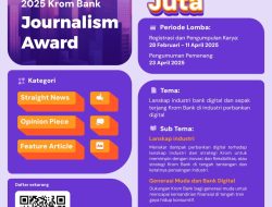 Rayakan Satu Tahun, Krom Bank Adakan Kompetisi Jurnalistik