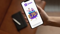 Tampilan aplikasi Krom Bank. Istimewa