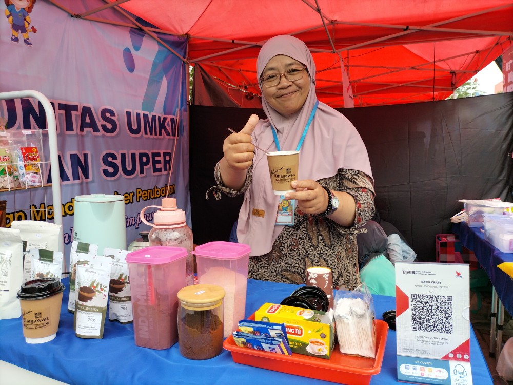 Pelaku UMKM Kopi Bhagawan menjual kopi Arabika dan robusta berkualitas dari lereng Gunung Kawi Malang.