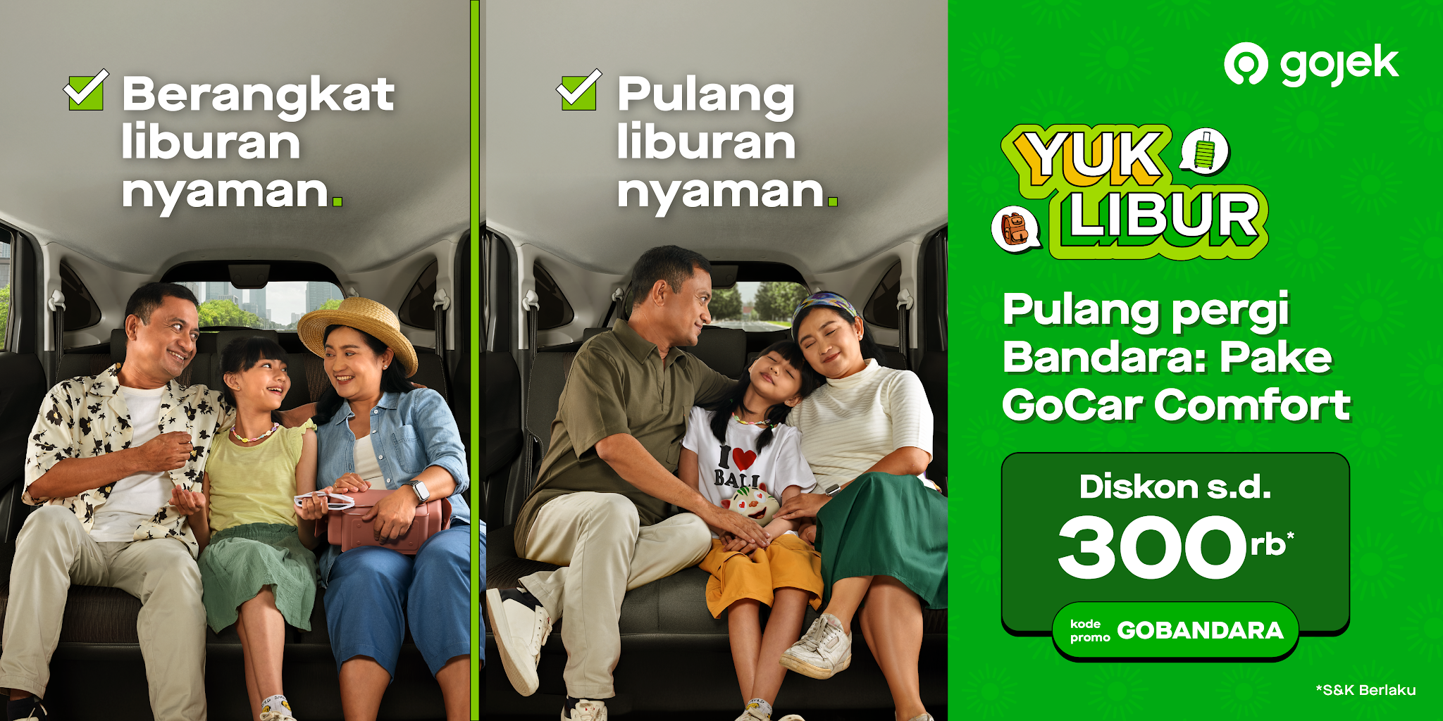 Flyer Yuk Libur pakai GoCar Bandara. Istimewa
