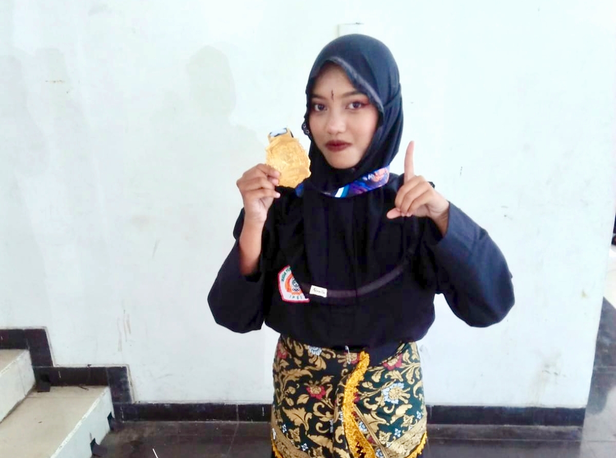 Jovita Eka, peraih medali emas Solo Kreatif Pra Remaja Putri Malang Championship 5 Tahun 2025.