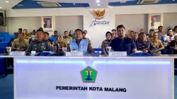 Wali Kota Malang Wahyu Hidayat (tengah) bersama Forkopimda saat peluncuran Koperasi Merah Putih, Senin (21/7). Foto: Dok Prokompim Kota Malang