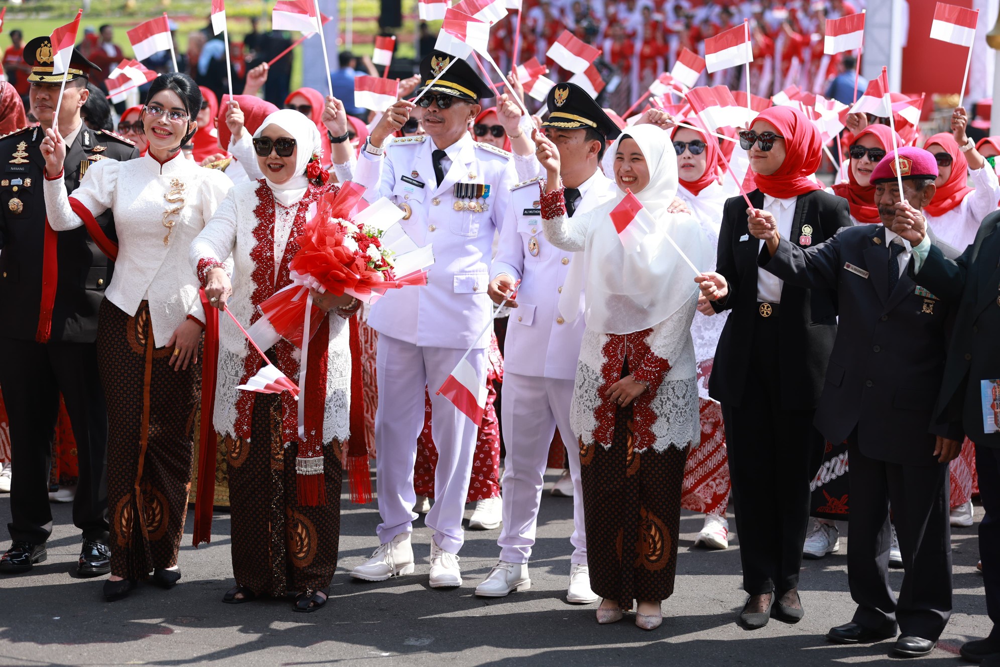 Kemeriahan peringatan HUT ke-80 RI di Kota Malang.