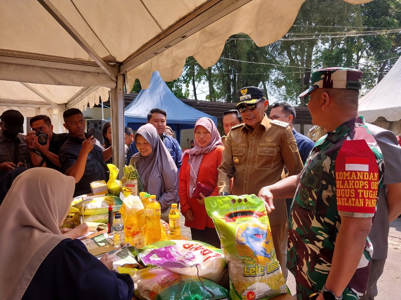 Wali Kota Malang Wahyu Hidayat bersama Forkopimda saat GPM di Kedungkandang. Foto: Tugusatu/Maghfirotul Hasanah