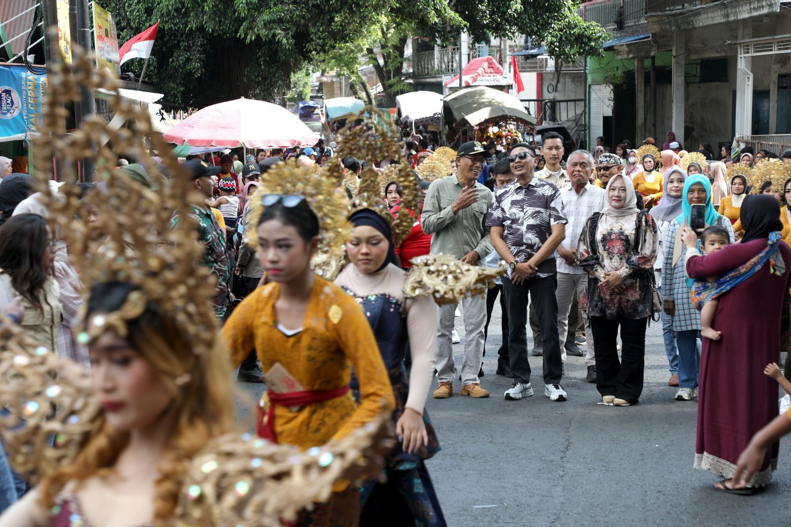 Pawai budaya penggerak Ekraf di Kota Malang.
