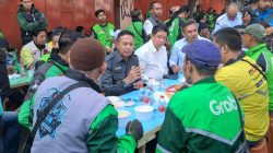 Wali Kota Malang Wahyu Hidayat bersilaturahmi bersama komunitas ojol, Rabu (3/9). Foto: Tugusatu/ist