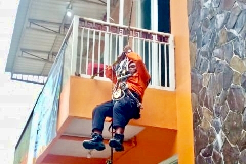 Pelatihan Keselamatan kerja di ketinggian. Foto: Dokumentasi pribadi