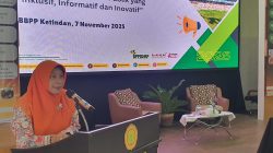 Kepala BBPP Ketindan, Nurul Qomariyah, saat memberikan sambutan pada Forum Konsultasi Publik (FKP) dengan tema “Wujudkan Pelayanan Publik yang Inklusif, Informatif, dan Inovatif” di BBPP Ketindan, Kab. Malang, Jumat (7/11/2025). Istimewa