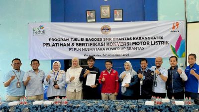 PLN NP UP Brantas Fasilitasi Kerja Sama SMK Brantas dengan PT Braja Elektrik Motor Dalam Pengembangan Konversi Motor Listrik
