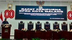 Rapat paripurna DPRD Kota Malang dengan agenda penyampaian pandangan umum fraksi terhadap Ranperda APBD Tahun Anggaran 2026, Kamis (6/11). Foto: Tugusatu/Maghfirotul Hasanah