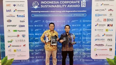 PLN NP UP Brantas Raih Penghargaan Gold dan Bronze di Indonesia Corporate Sustainability Award 2025