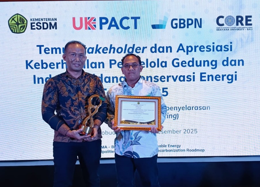 PLN NP UP Brantas meraih penghargaan melalui Inovasi “HydroBot: Smart Guide Berbasis AI dan Smart Workflow untuk Optimalisasi Operasi PLTA serta Efisiensi Energi Melalui Pemantauan Kondisi Hidrologi Realtime. Foto: Dok. PLN NP UP Brantas