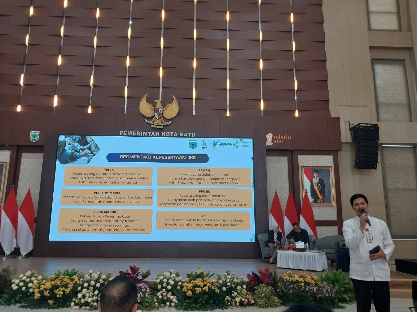 Sosialisasi Strategi Optimalisasi Kepesertaan Aktif JKN, di Graha Pancasila Balai Kota Among Tani Batu, Jumat (13/3/2026). Foto: Tugusatu/Maghfirotul Hasanah