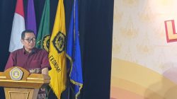 Kepala Kantor Perwakilan LPS II, Bambang S. Hidayat, memberikan sambutan pada LPS Goes to Campus di Universitas Tribhuwana Tunggadewi (Unitri), Rabu (29/4/ 2026).