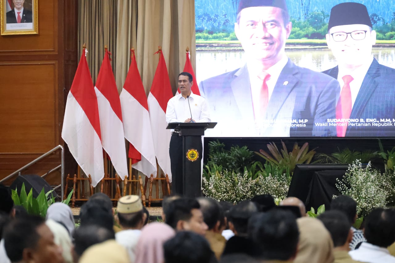 Kementerian Pertanian RI menggelar Rapat Koordinasi Nasional (Rakornas) Antisipasi dan Mitigasi Kemarau 2026 di Jakarta Selatan. Foto: Dok. Diskominfo Lamongan