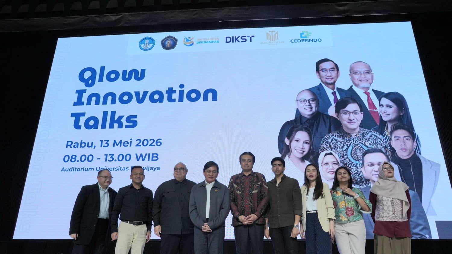 Kegiatan Glow Innovation Talks oleh Direktorat Inovasi dan Kawasan Sains Teknologi (DIKST) Universitas Brawijaya (UB), di Gedung Auditorium UB, Rabu (13/5/2026). Foto: Dok. Humas UB