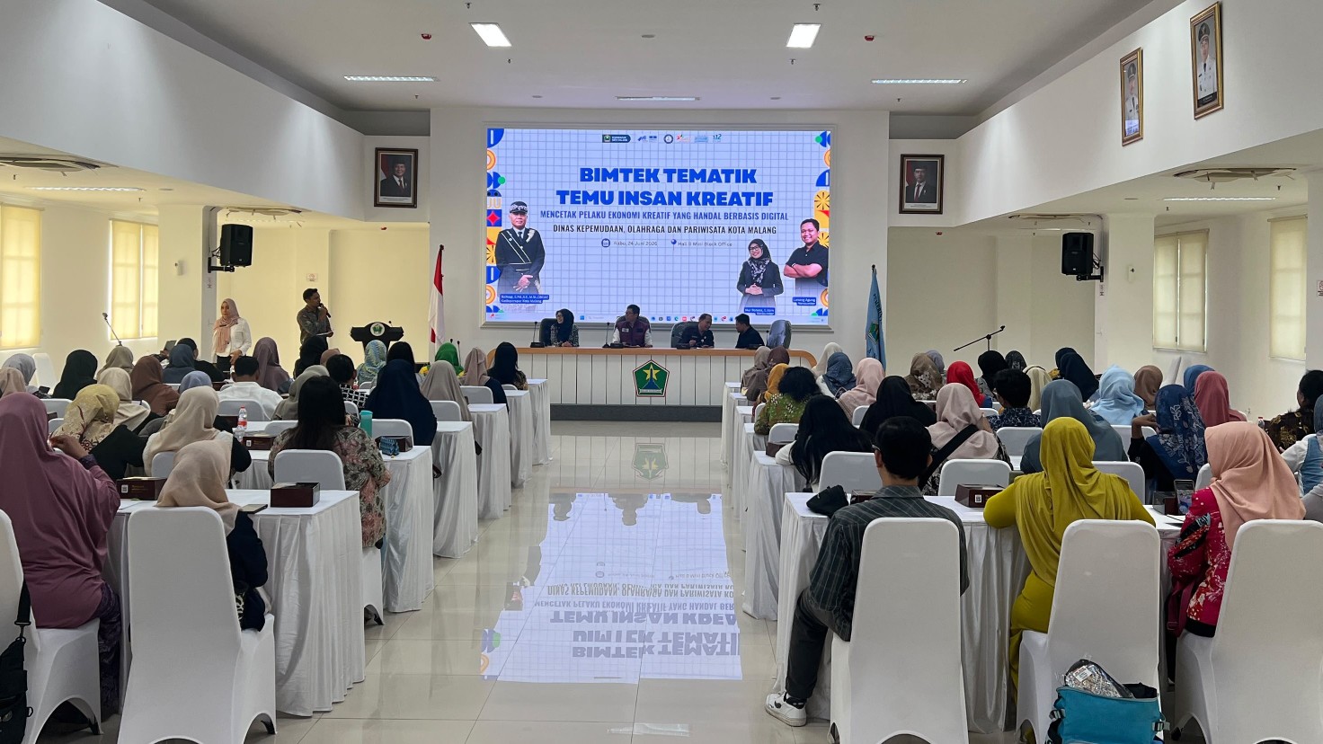Disporapar Kota Malang menggelar bimtek tematik temu insan kreatif di Mini Block Office lantai 4 Kota Malang, Rabu (24/6/2026). Foto: Disporapar Kota Malang