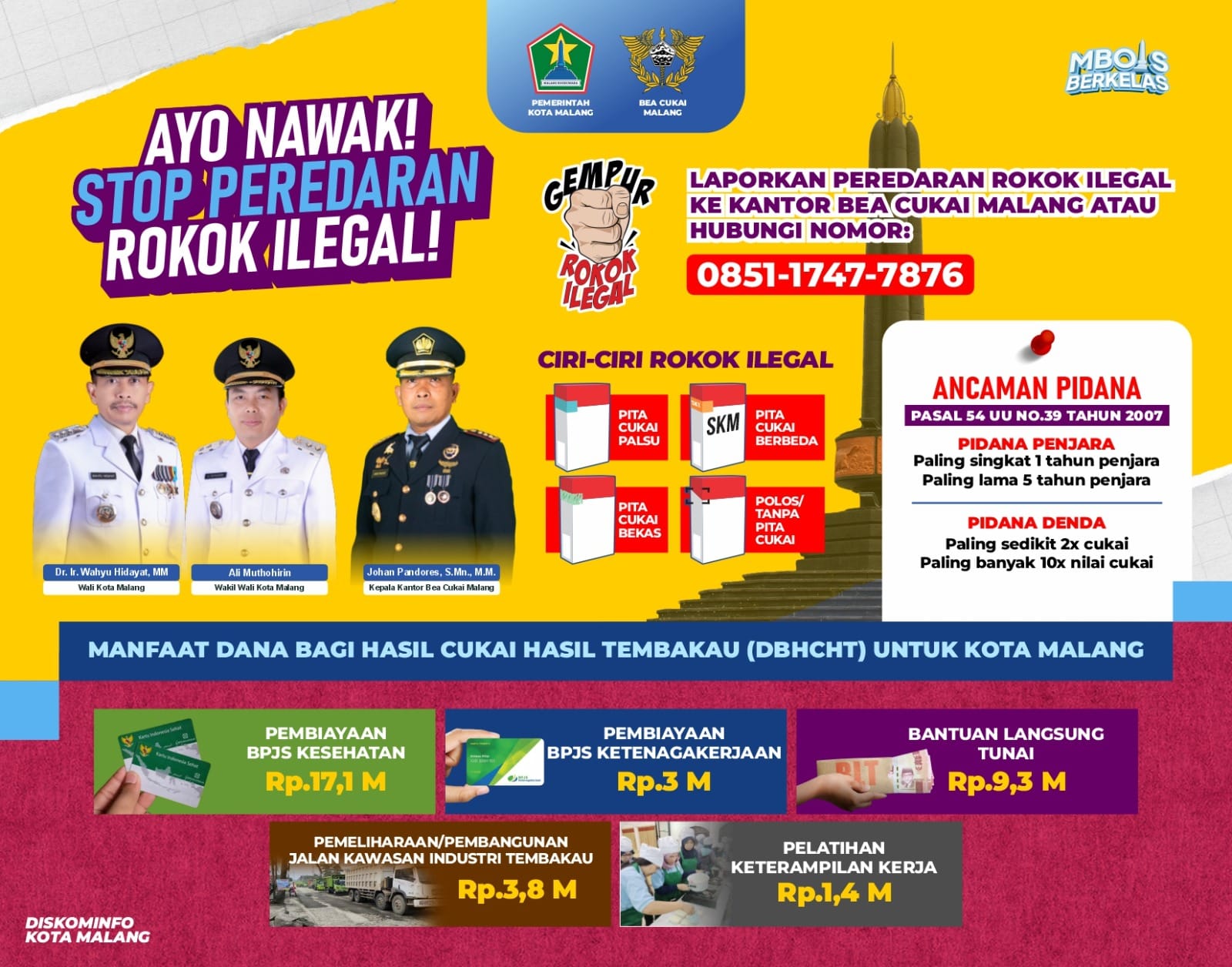 Sosialisasi stop peredaran rokok ilegal.